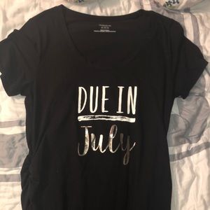 β¨SALEβ¨Motherhood maternity due in July tee